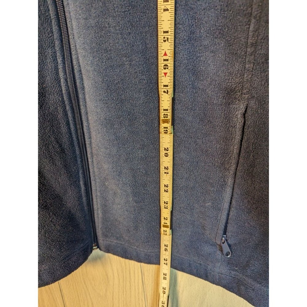 Columbia Fleece Jacket Mens Full Zip Size Large Blue Mock Neck Long Sleeve - Picture 6 of 6
